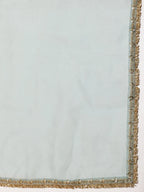 Women Pista Green Embroidered Short Kurta With Farshi Salwar & Dupatta