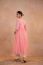 Blush Peach Noor Flared Kurta
