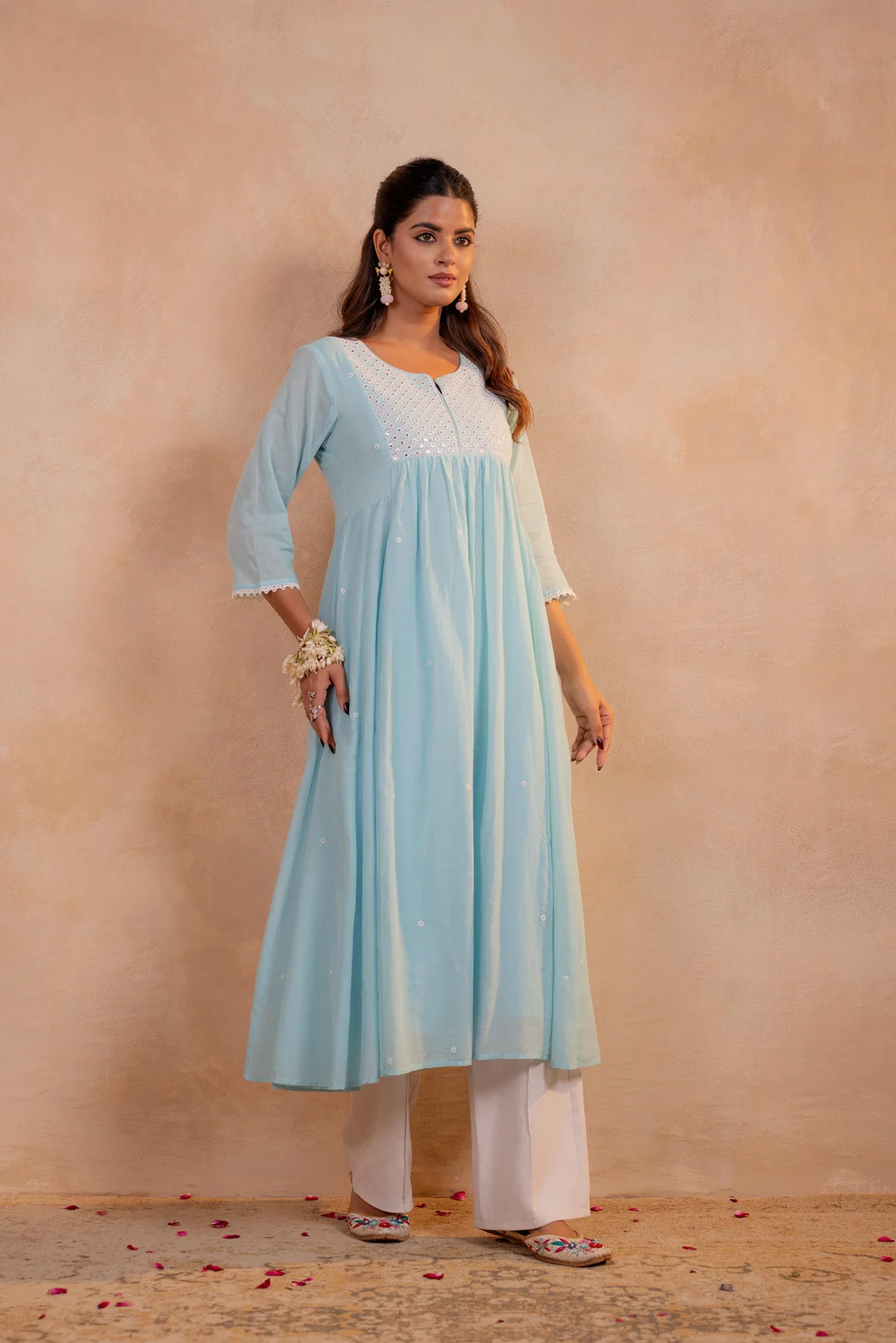 SkyBlue Noor Flared Kurta