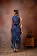 Indigo Vana Sleeveless Heritage Kurta Set