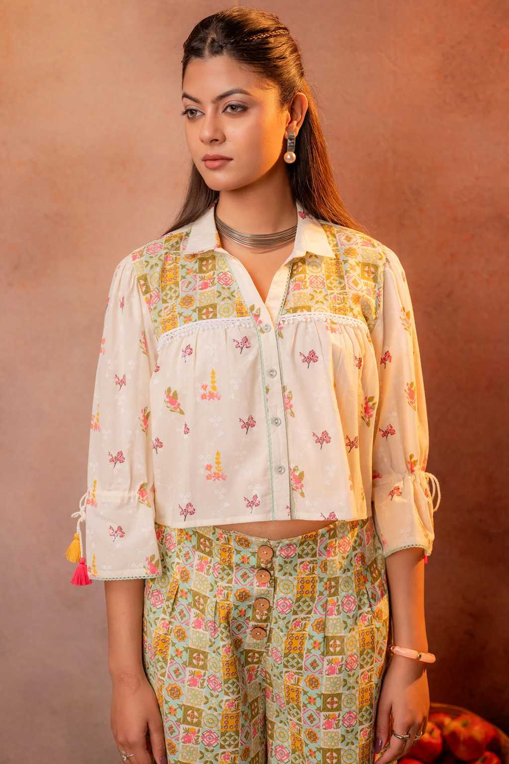 Ivory Folk Mosaic Co-Ord Set
