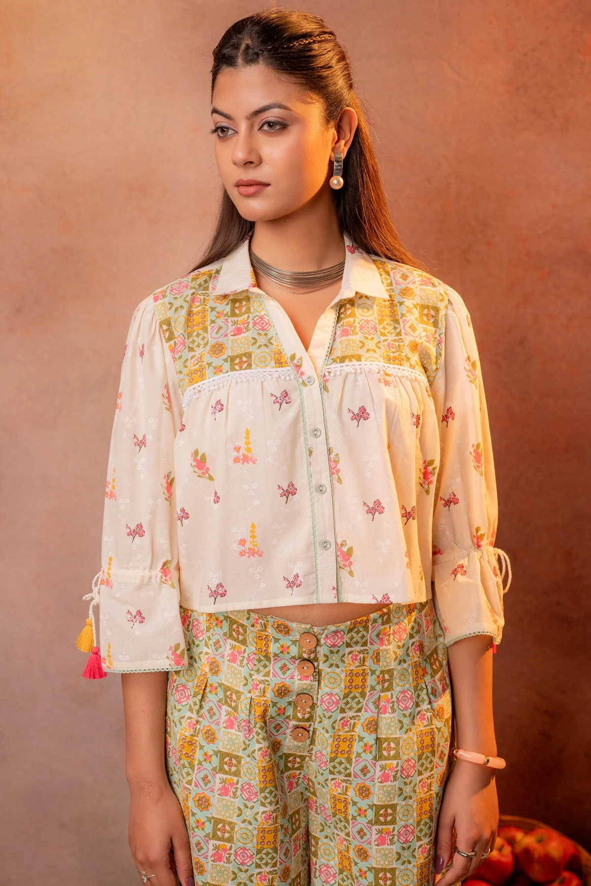 Ivory Folk Mosaic Co-Ord Set