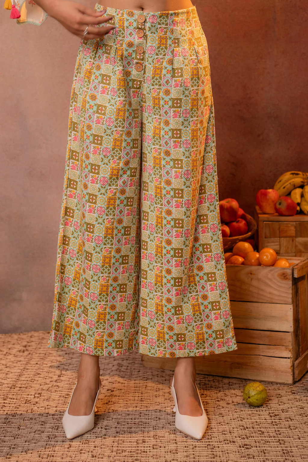 Ivory Folk Mosaic Co-Ord Set