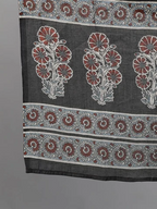 Women Black and White Three-Quarter Sleeves Printed Kurta-Palazzo with pockets Dupatta