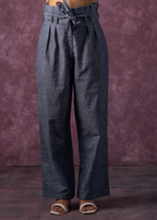 Women's Natural Solid Top with Pant Co-Ord Set with Thread Work