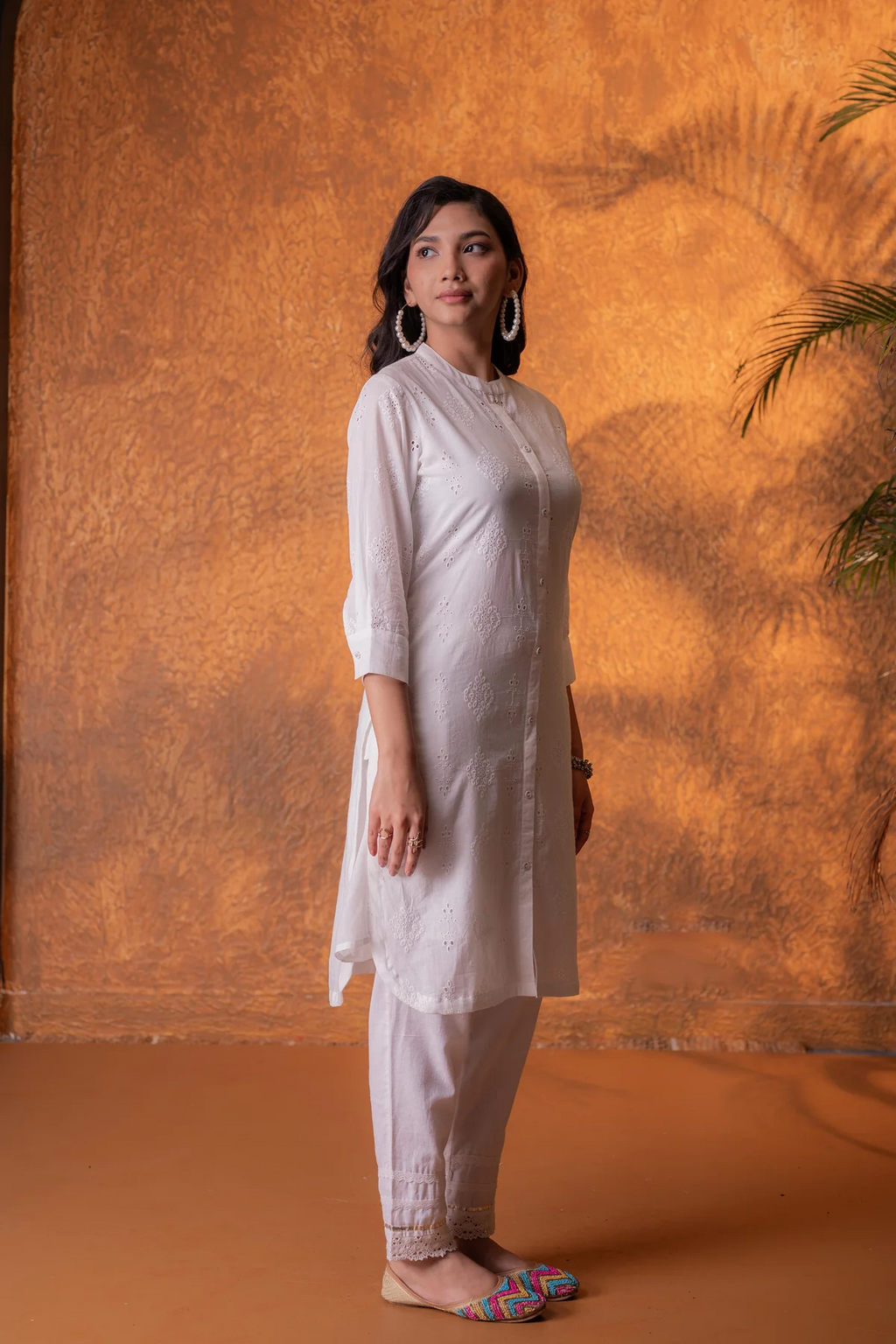 Off-White Chikankari Kurta